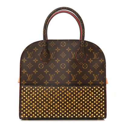 Louis Vuitton Monogram Calf Hair Spikes Iconoclasts Christian Louboutin Tote Red 1 of 19