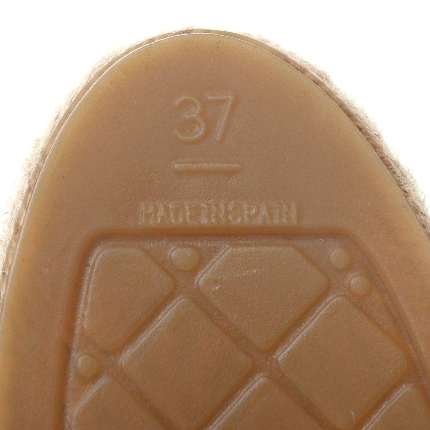 Mesh Lambskin CC Espadrilles 37 Light Pink Beige