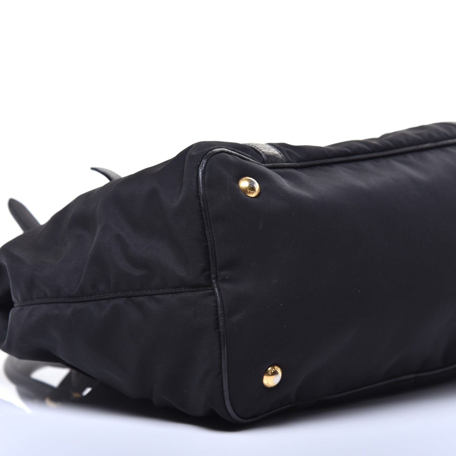 Prada Tessuto Nylon Vitello Daino Tote Black 7 of 8