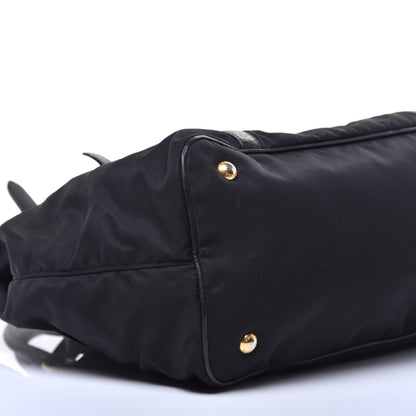 Prada Tessuto Nylon Vitello Daino Tote Black 7 of 8