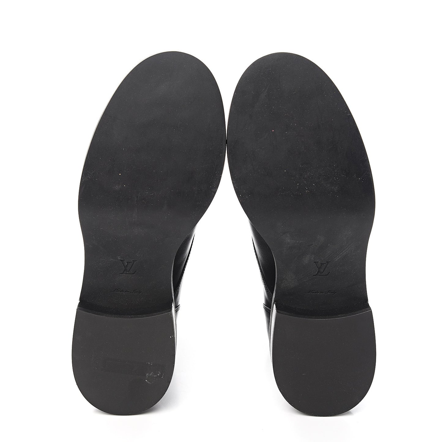 Calfskin LV Black Heart Flat Ranger Boots 37.5 Black