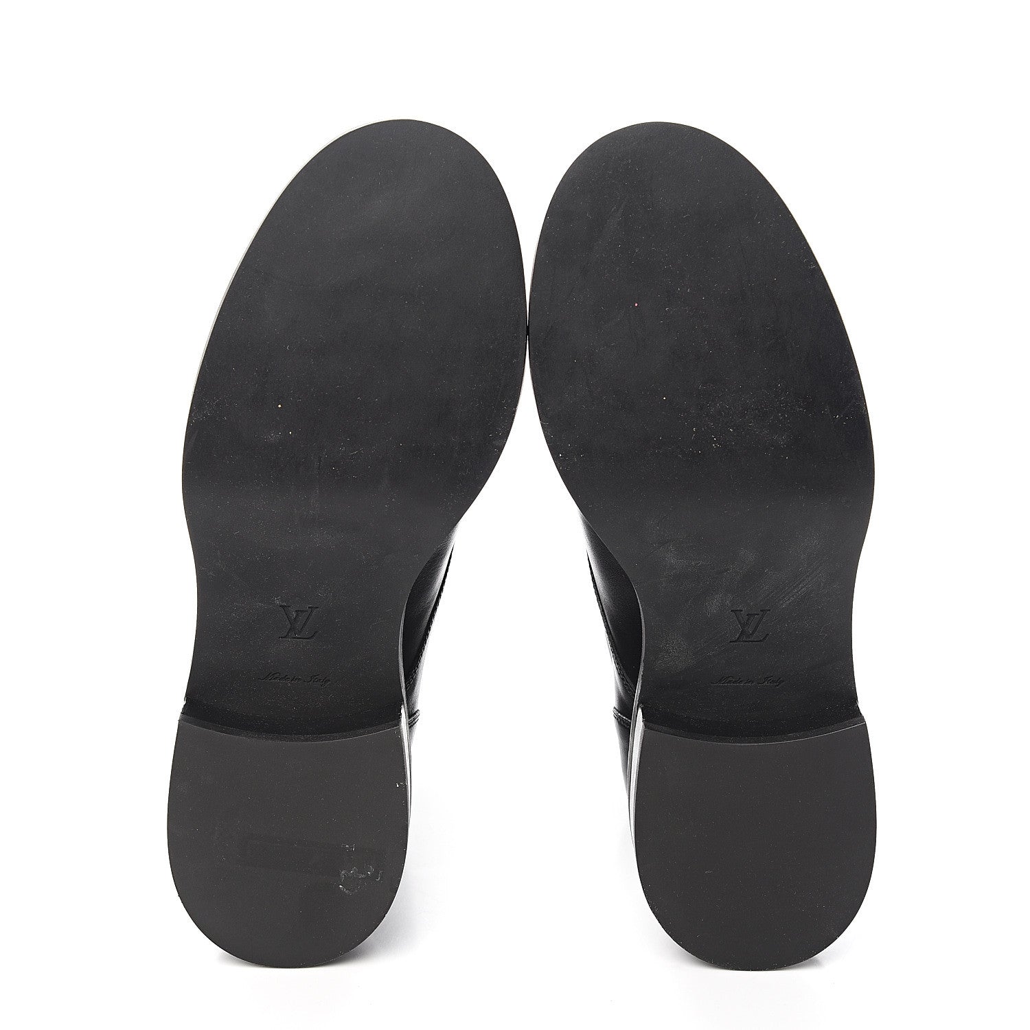 Louis Vuitton Calfskin LV Black Heart Flat Ranger Boots 37.5 Black 5 of 8