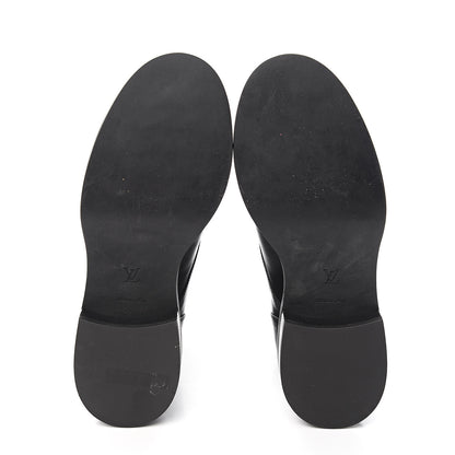 Louis Vuitton Calfskin LV Black Heart Flat Ranger Boots 37.5 Black 5 of 8