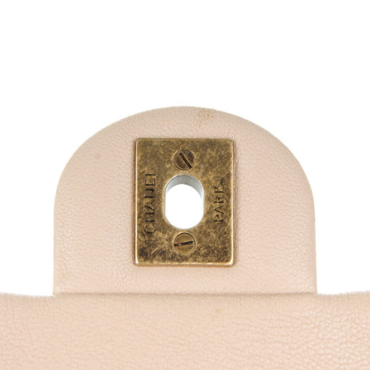 Chanel Shiny Sheepskin Quilted Mini Trapezio Flap Beige 6 of 7