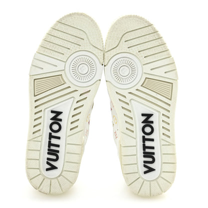 Louis Vuitton LV X TM Calfskin Monogram Multicolor Womens LV Trainer Sneakers 36 White 6 of 10