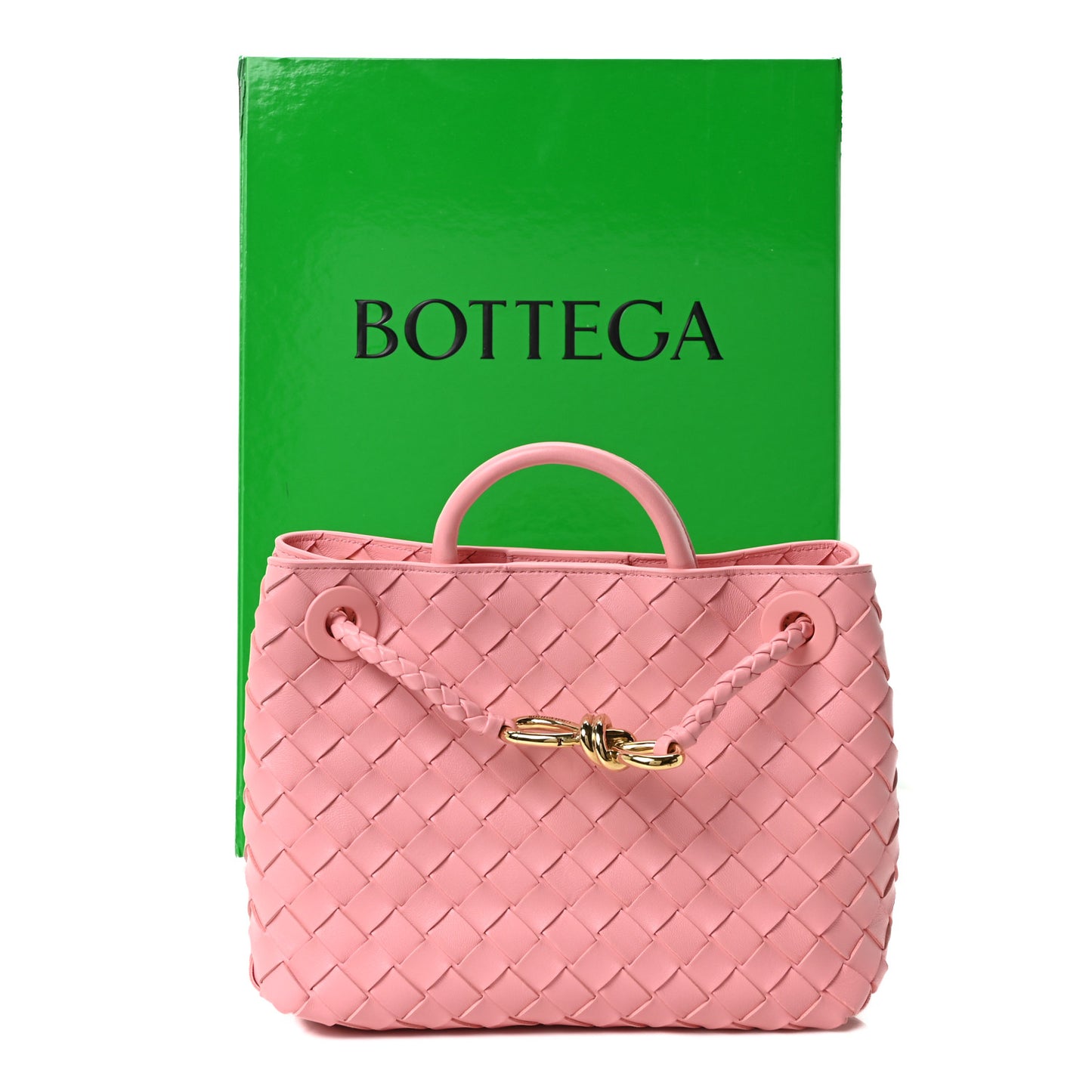 Nappa Intrecciato Small Andiamo Shoulder Bag Blush
