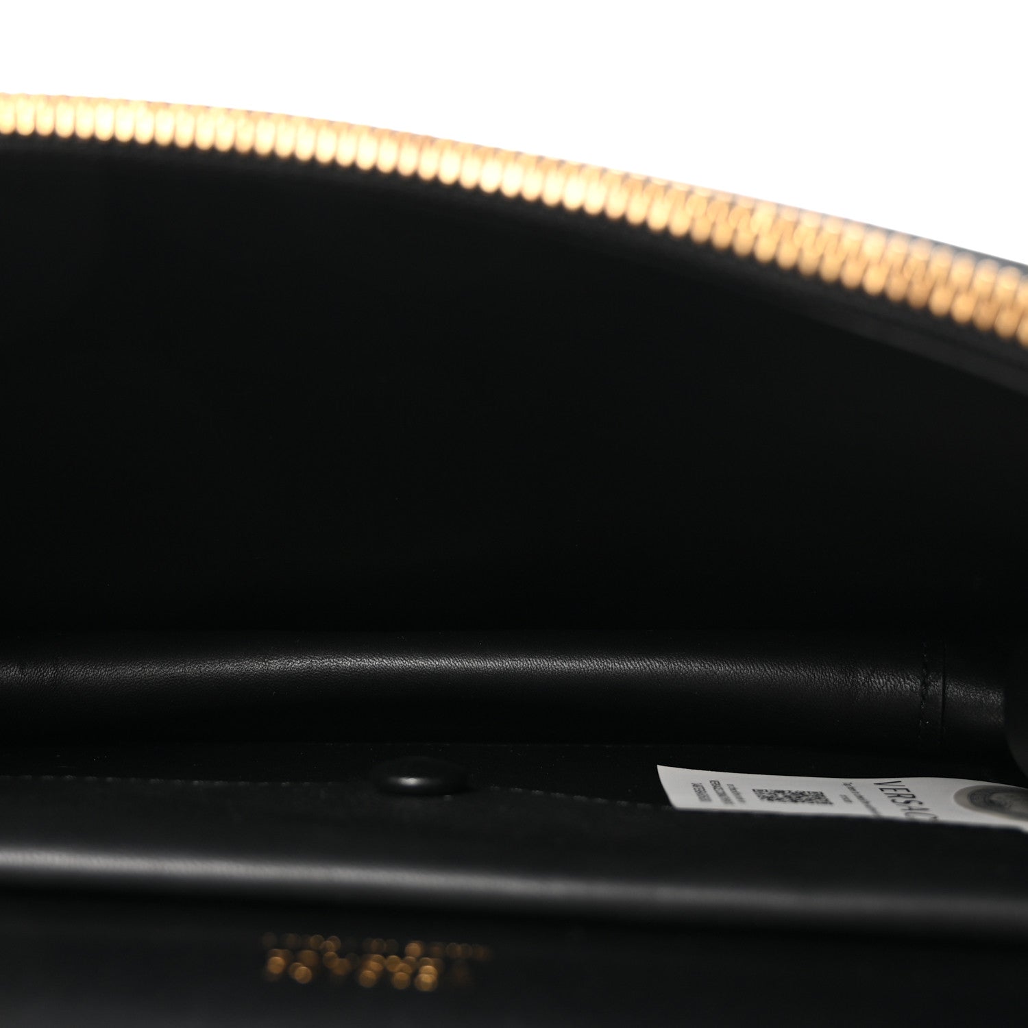 Versace Vitello Barocco Virtus Top Handle Shoulder Bag Black 5 of 9