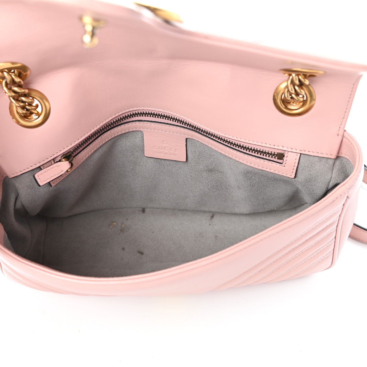 Gucci Calfskin Matelasse Small GG Marmont Shoulder Bag Perfect Pink 5 of 10