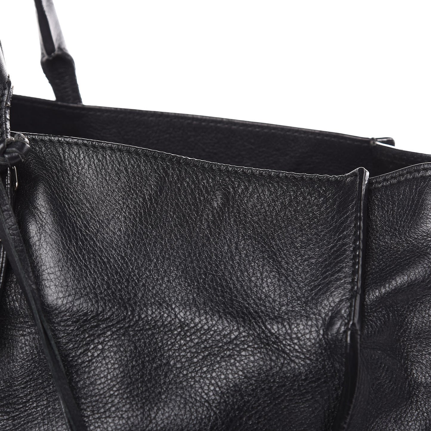 Supple Calfskin Papier A4 Zip Around Tote Black