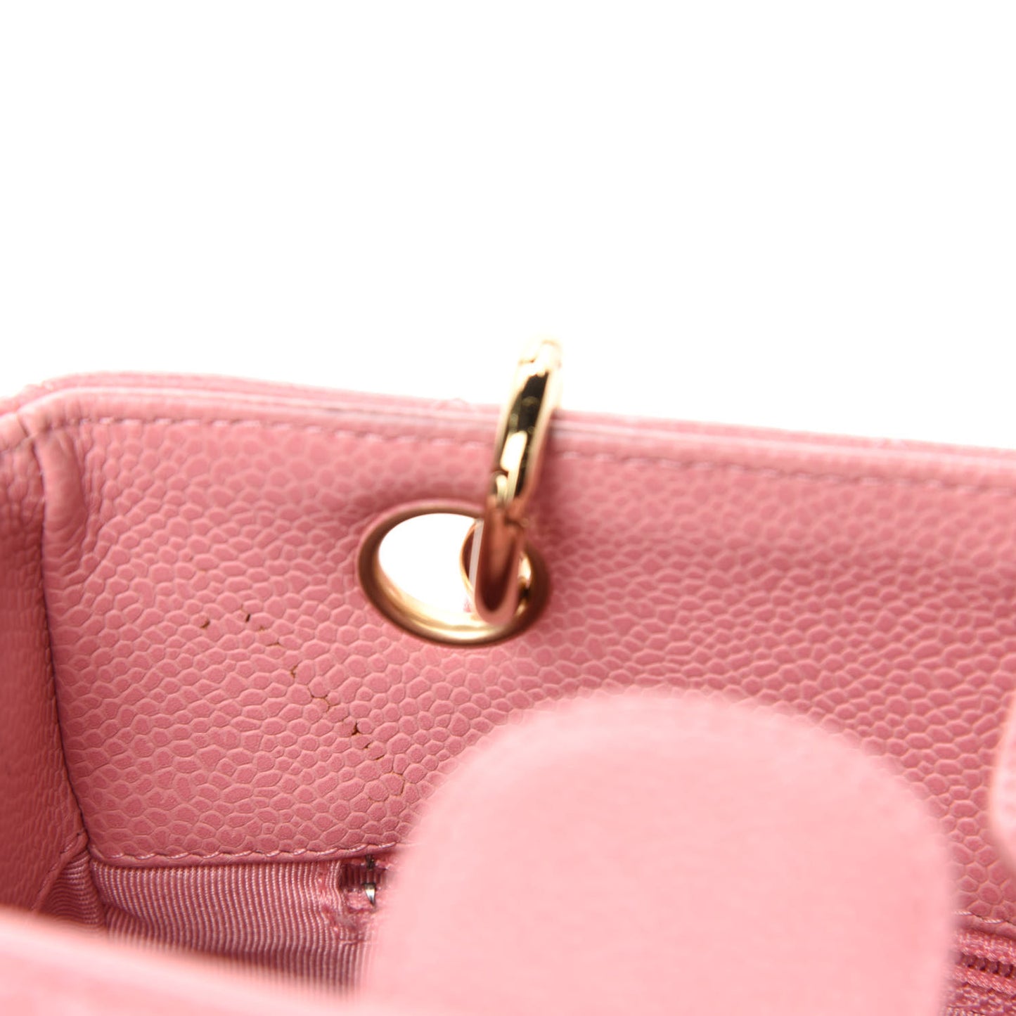 Caviar Quilted Petit Shopping Tote PST Pink