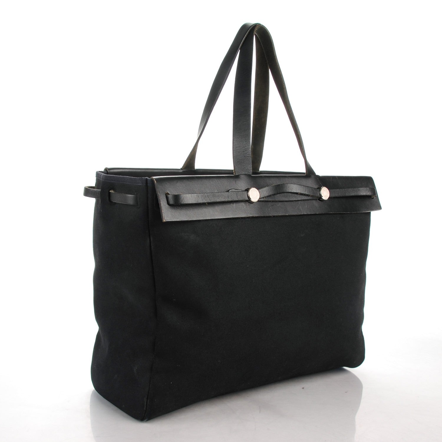 Hermes Toile Vache Hunter Herbag Cabas MM Black 3 of 12