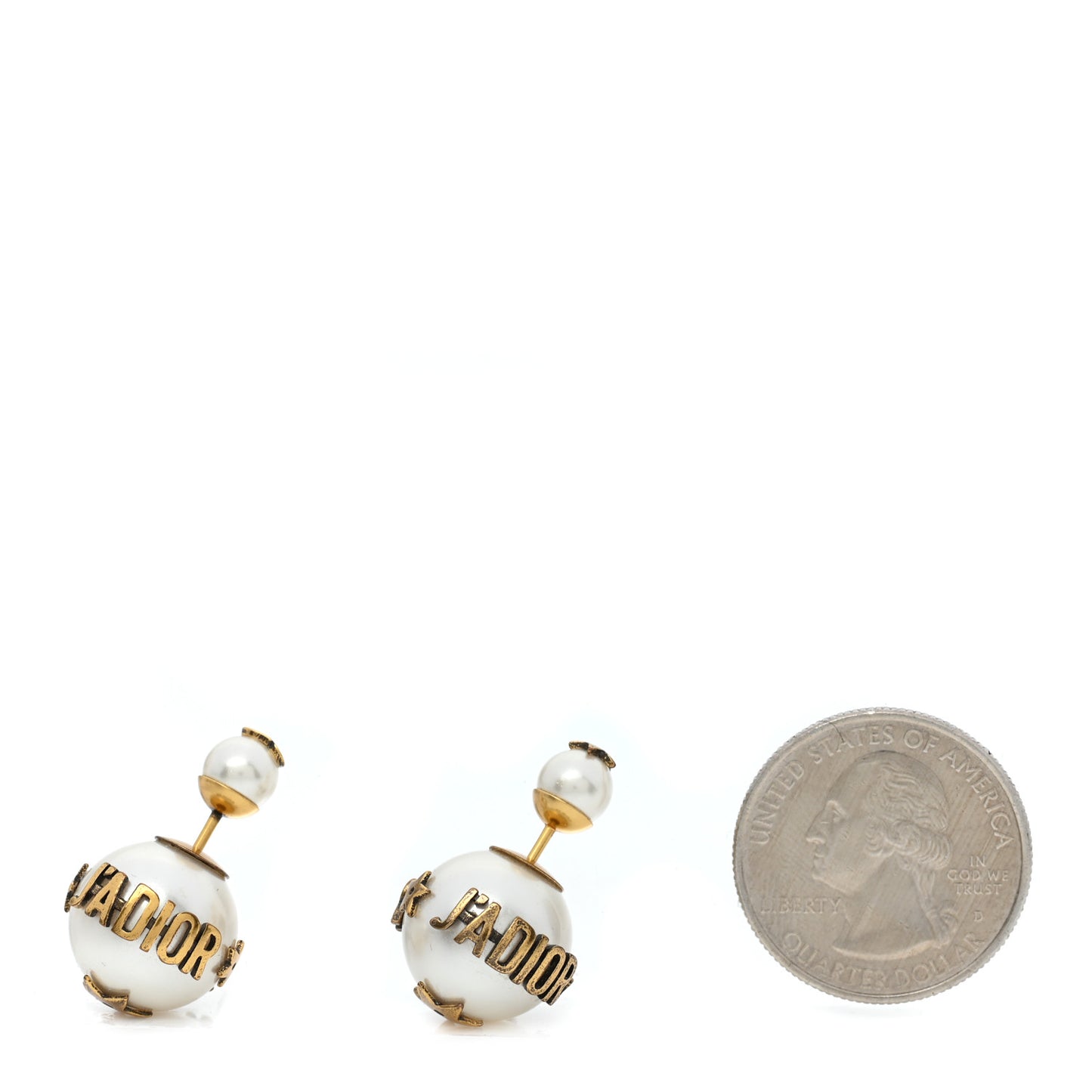 Pearl J'Adior Mise En Dior Tribal Earrings Gold