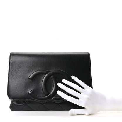 Chanel Goatskin Quilted Timeless CC Clutch Black 2 of 10
