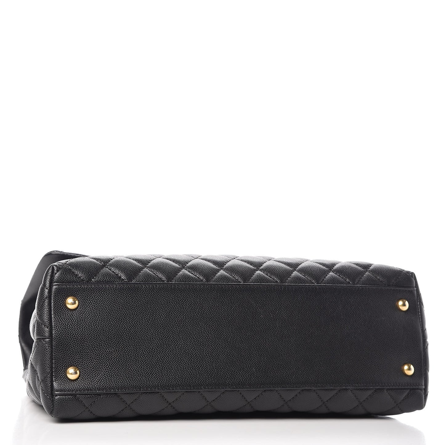 Caviar Quilted Medium Coco Handle Flap Black