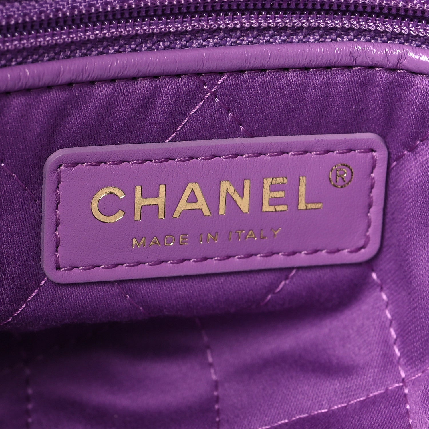Chanel Shiny Calfskin Quilted Chanel 22 Purple 8 of 12