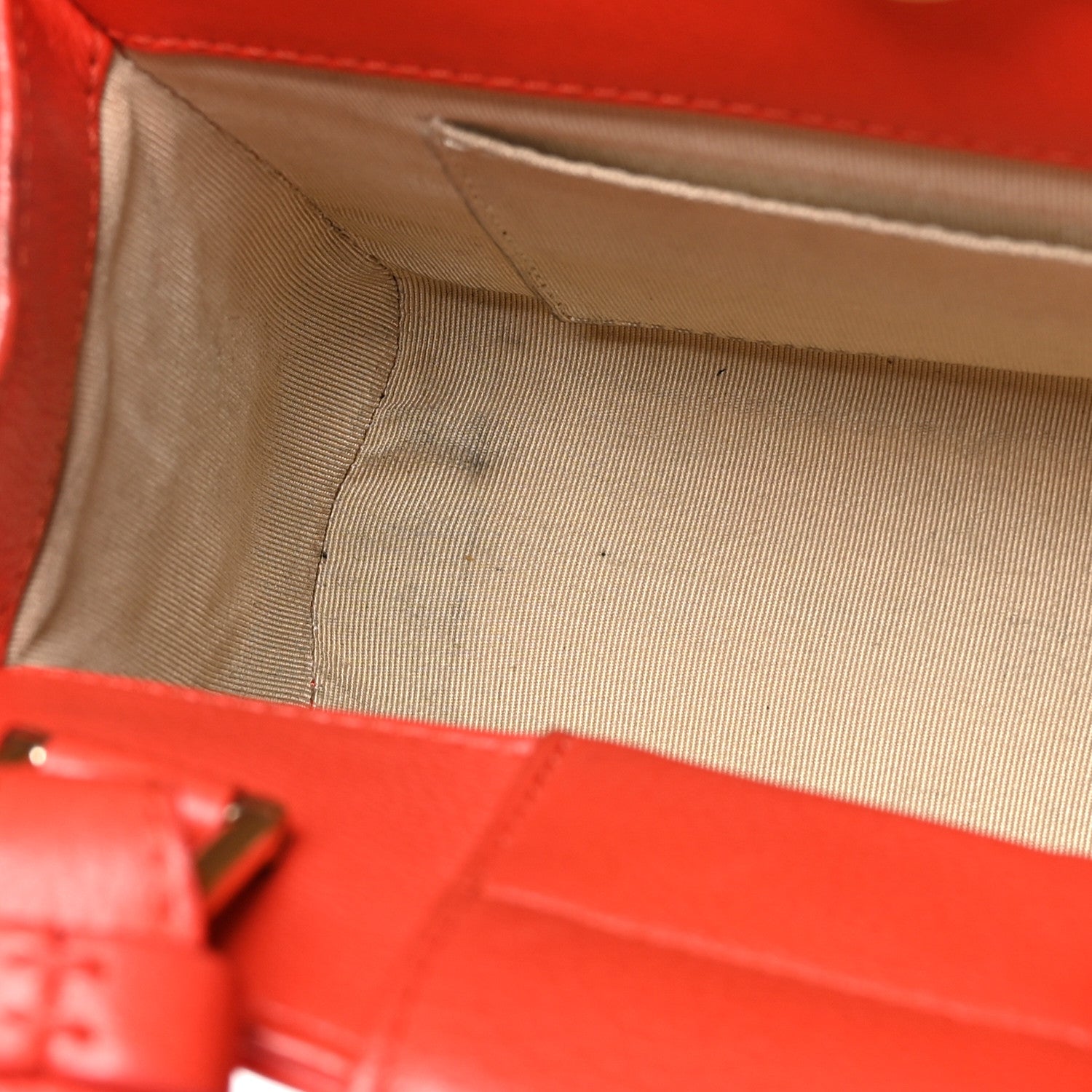 Chanel Grained Calfskin Stitched Mini Label Click Shopper Tote Red 11 of 11