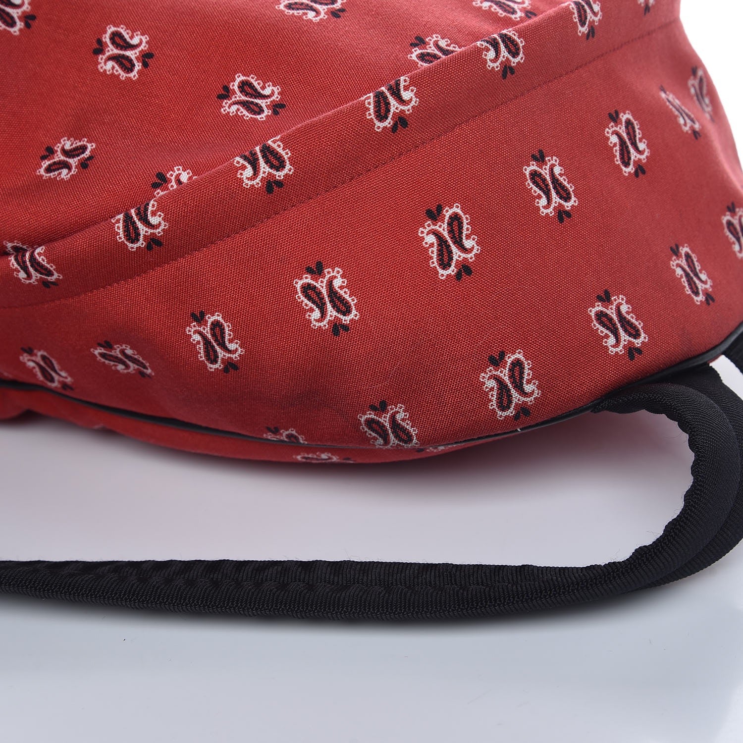 Saint Laurent Canvas Bandana Print Hunting Backpack Red 9 of 12