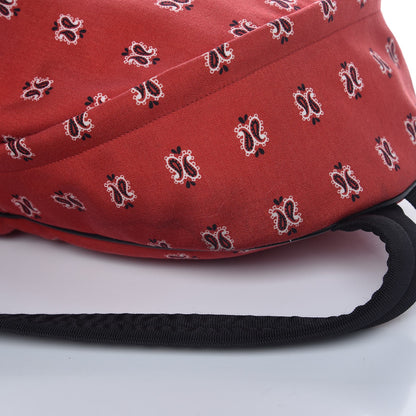 Saint Laurent Canvas Bandana Print Hunting Backpack Red 9 of 12