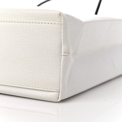 Balenciaga Calfskin Small Logo North South Shopping Tote White 8 of 12