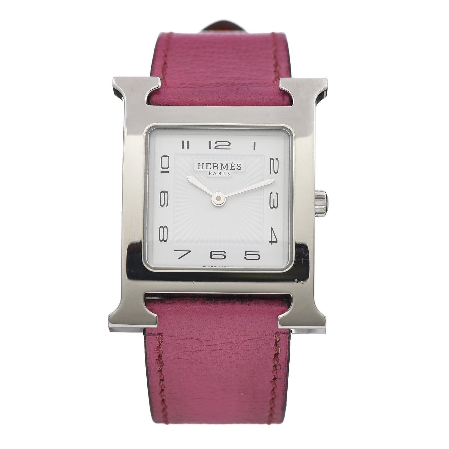 Stainless Steel Chevre Mysore 26mm Heure H Hour Quartz Watch Rose Tyrien