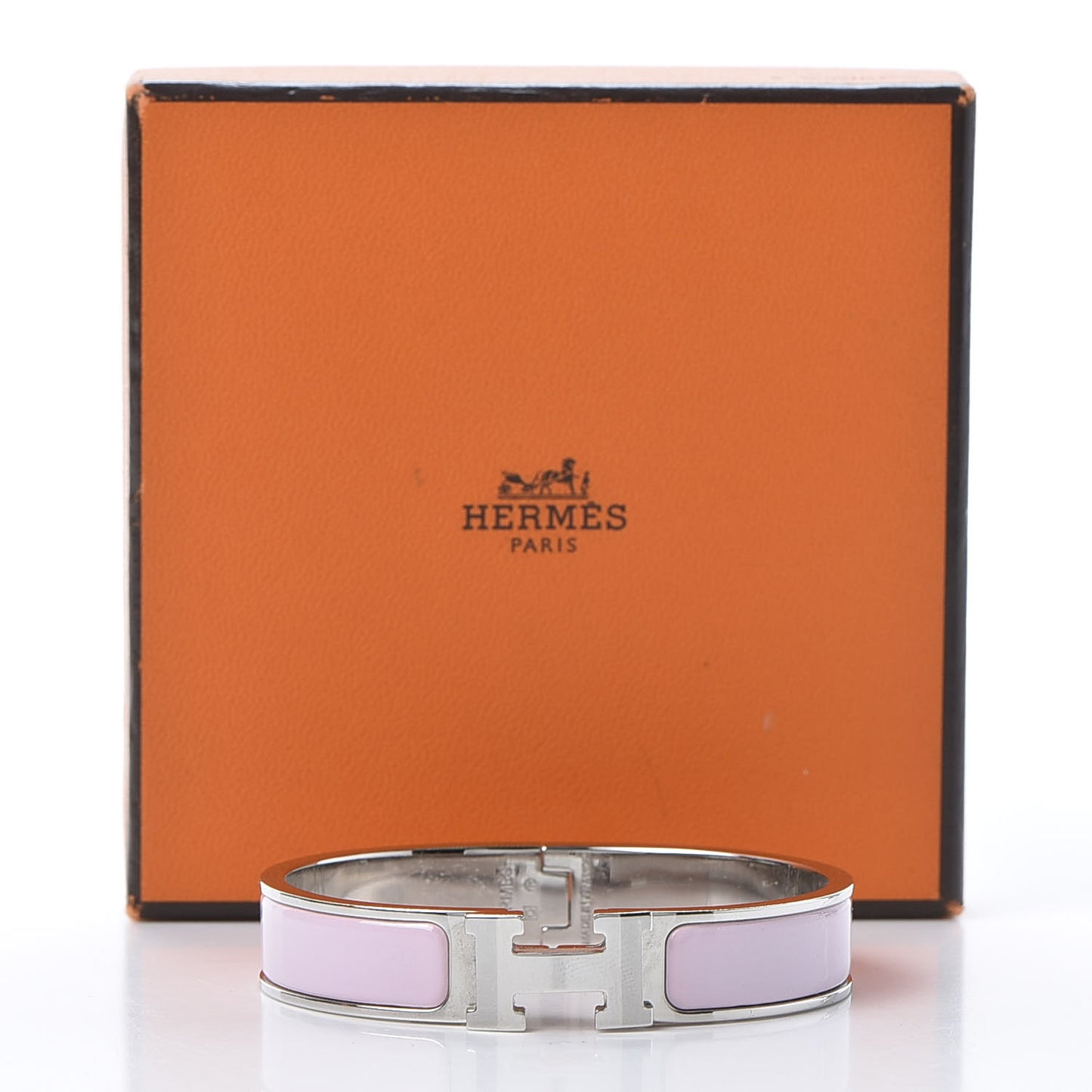 Enamel Narrow Clic Clac H Bracelet PM Rose Dragee