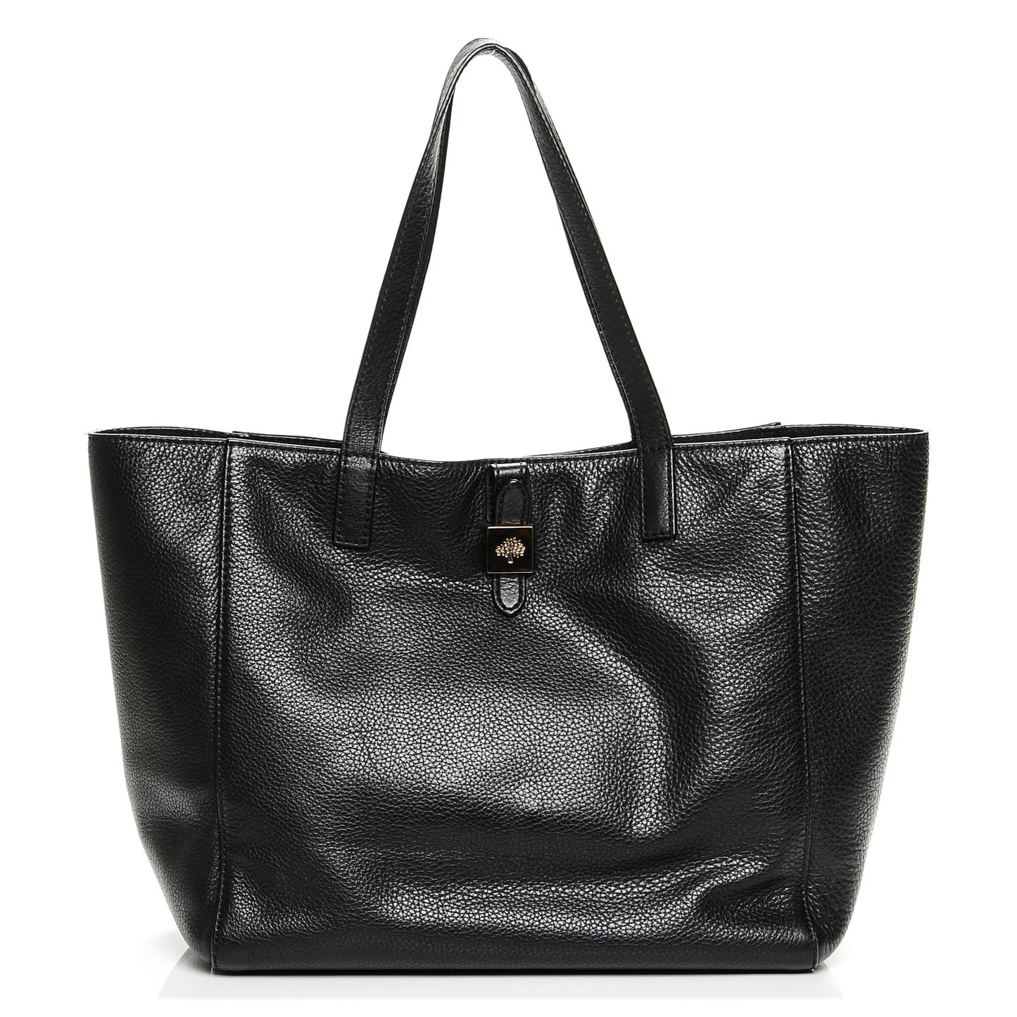 Soft Small Grain Calfskin Tessie Tote Black