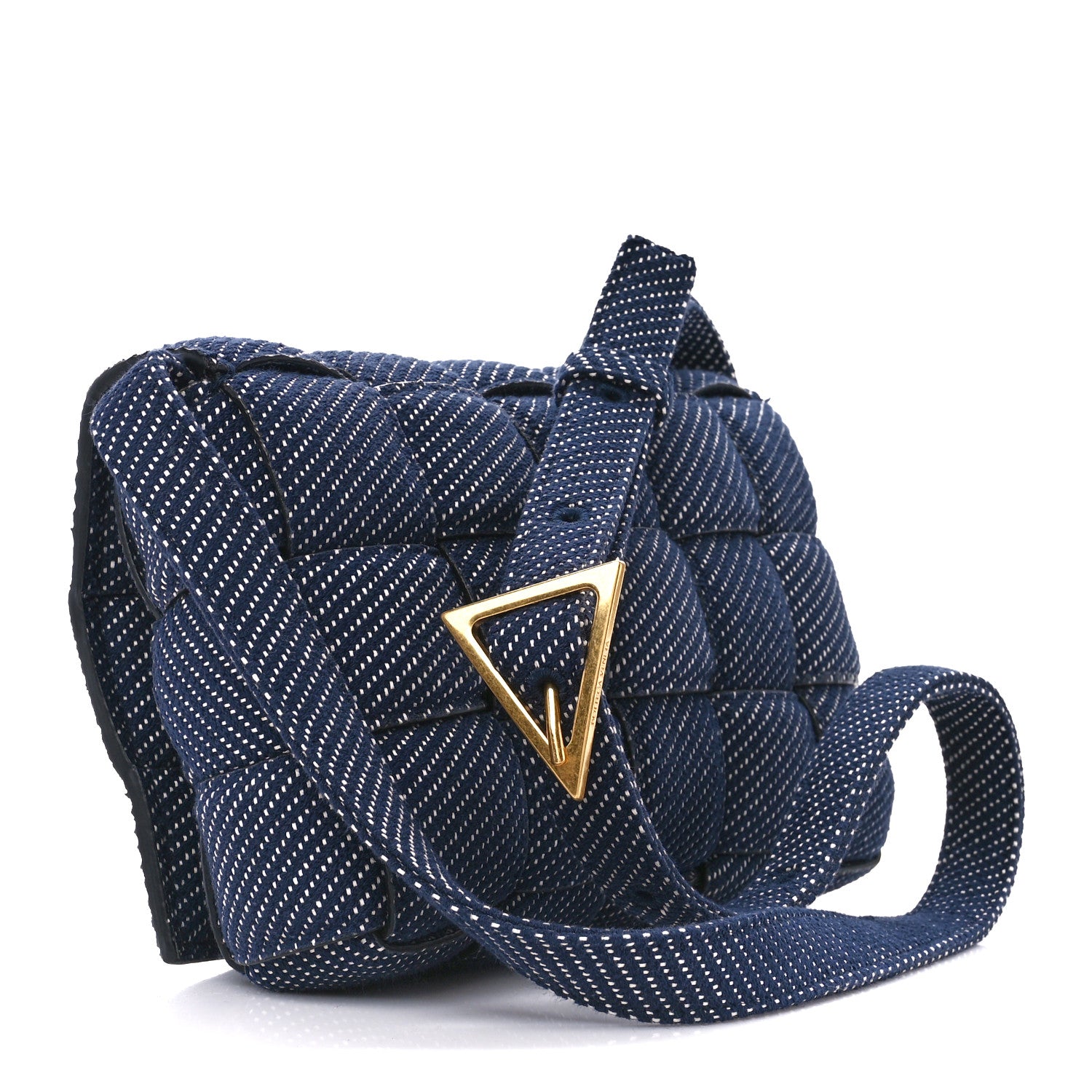 Bottega Veneta Denim Maxi Intrecciato Padded Cassette High Frequency Crossbody Bag Indigo 3 of 10
