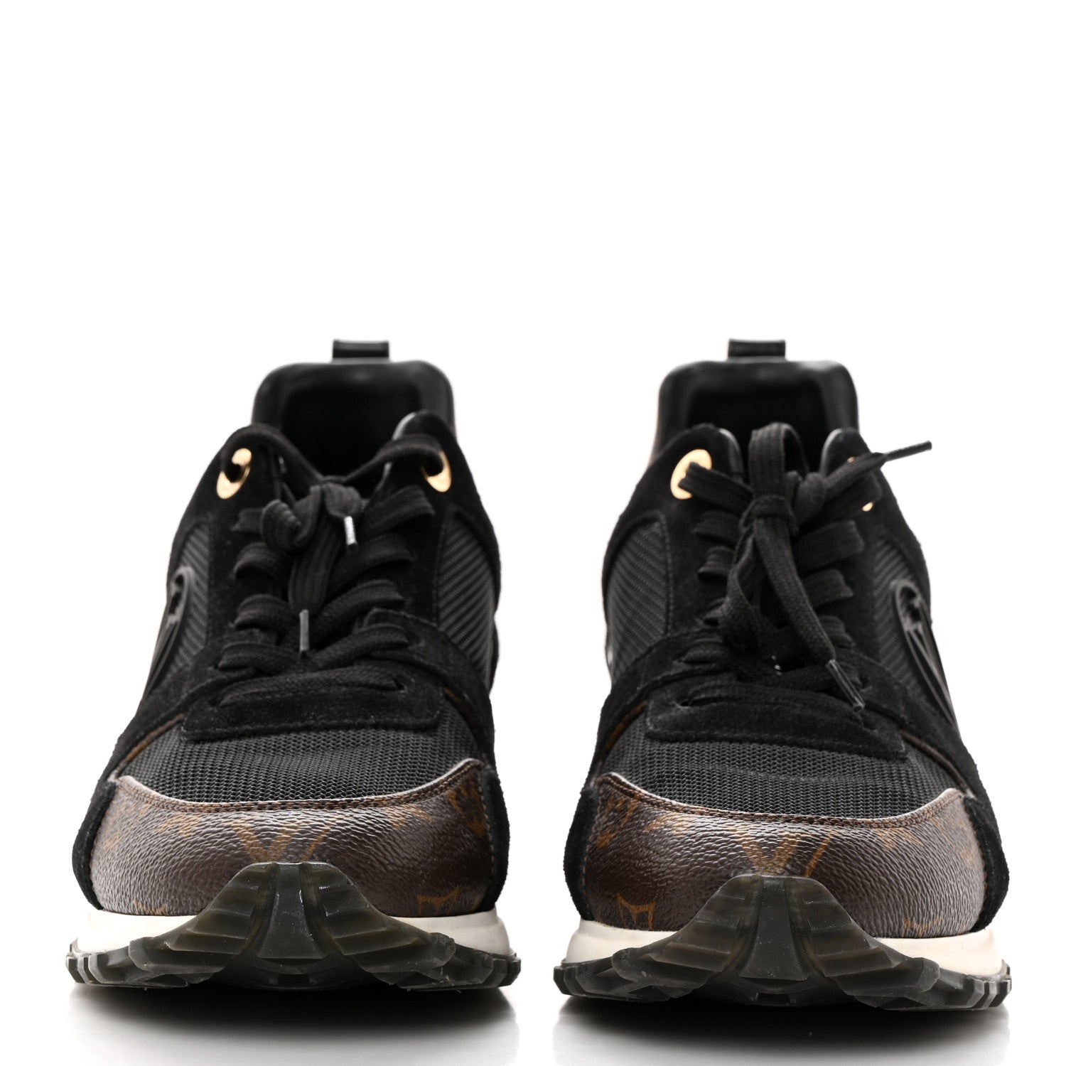 Louis Vuitton Suede Monogram Run Away Sneakers 39 Black 2 of 8