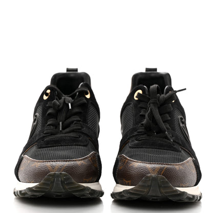Louis Vuitton Suede Monogram Run Away Sneakers 39 Black 2 of 8