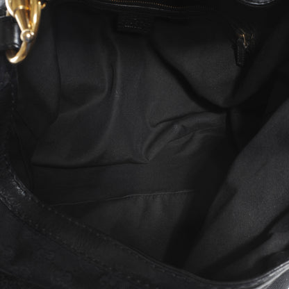 Gucci Monogram Large Jockey Hobo Black 5 of 11