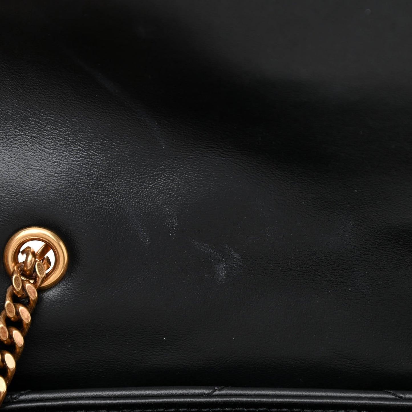 Calfskin Y Quilted Monogram Small Loulou Chain Satchel Black