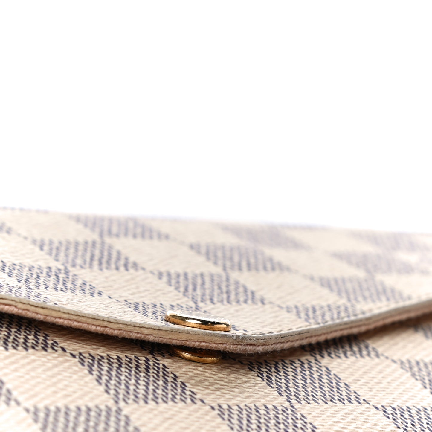 Damier Azur Pochette Felicie Chain Wallet Rose Ballerine