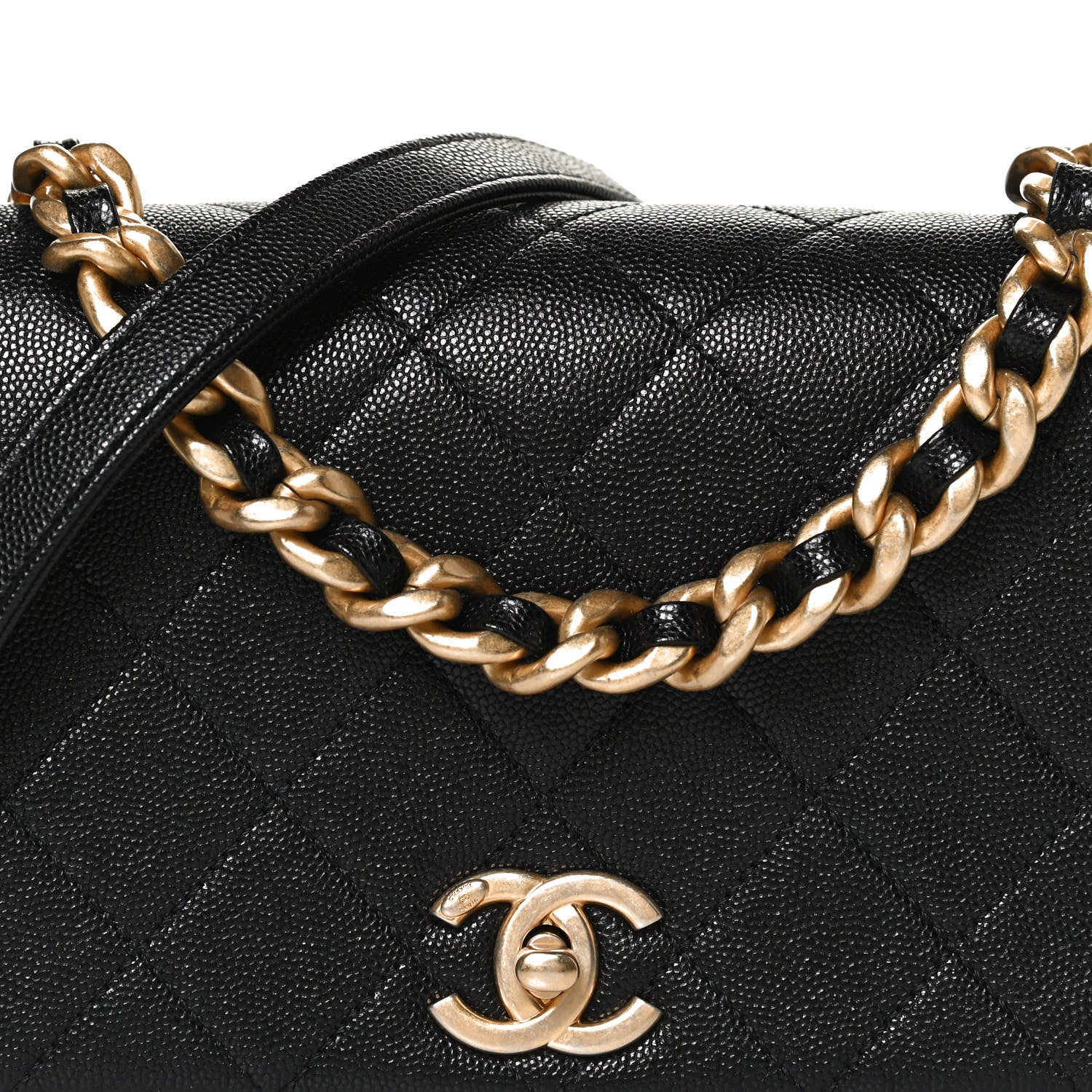 Chanel Caviar Quilted Small Fashion Therapy Flap Bag Black 8 of 13