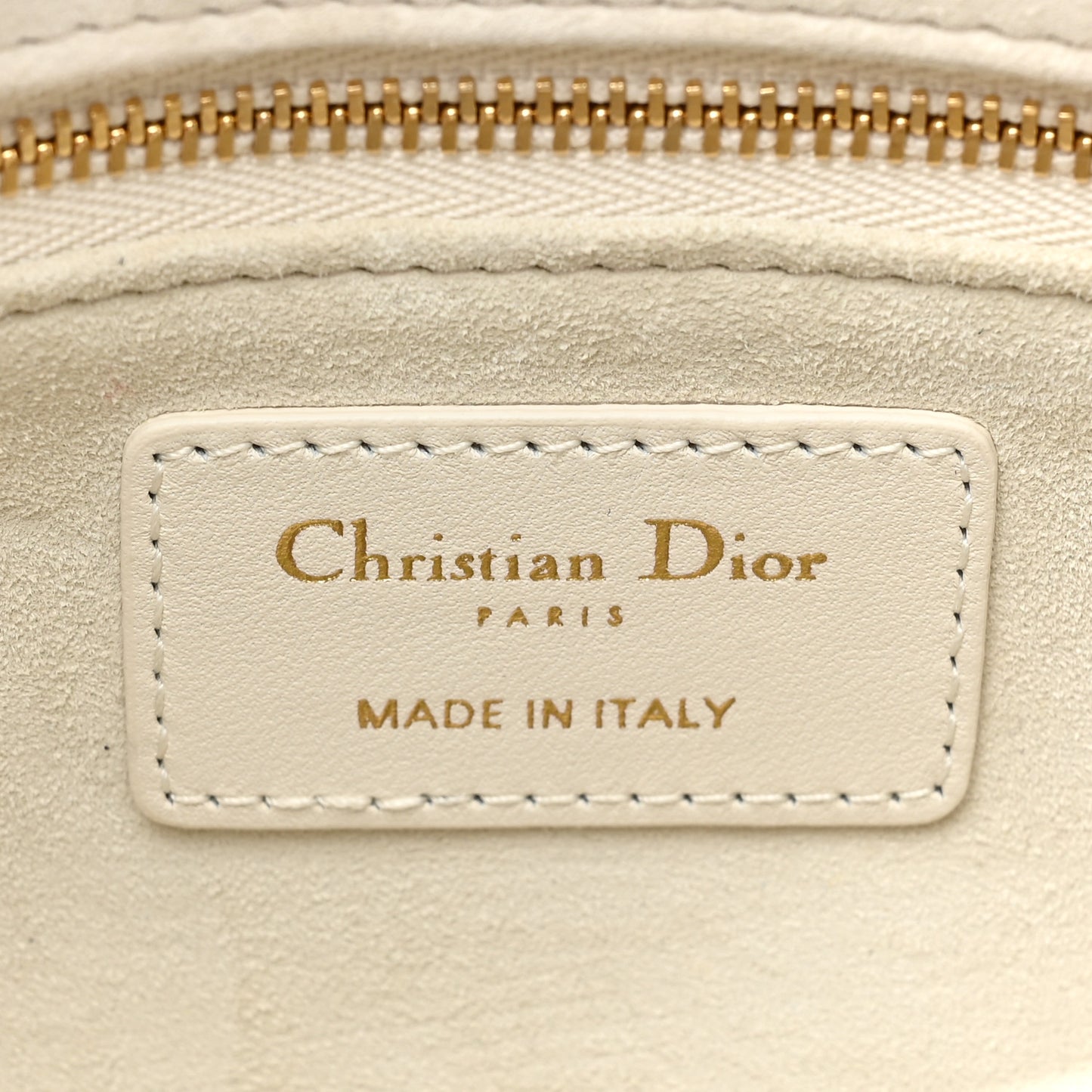 Lambskin Cannage Small My ABCDior Lady Dior White