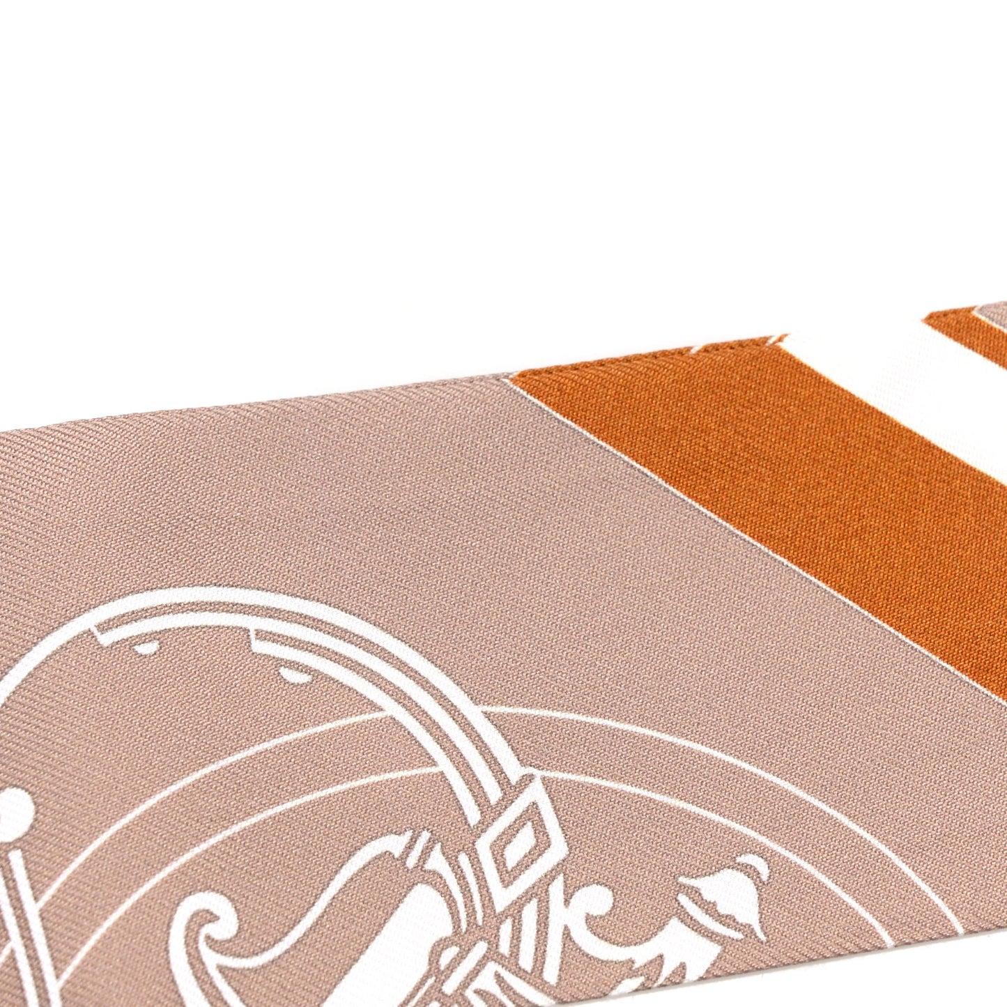 Silk Ex-Libris Twilly Beige White Caramel