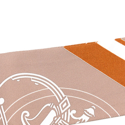 Hermes Silk Ex-Libris Twilly Beige White Caramel 5 of 5