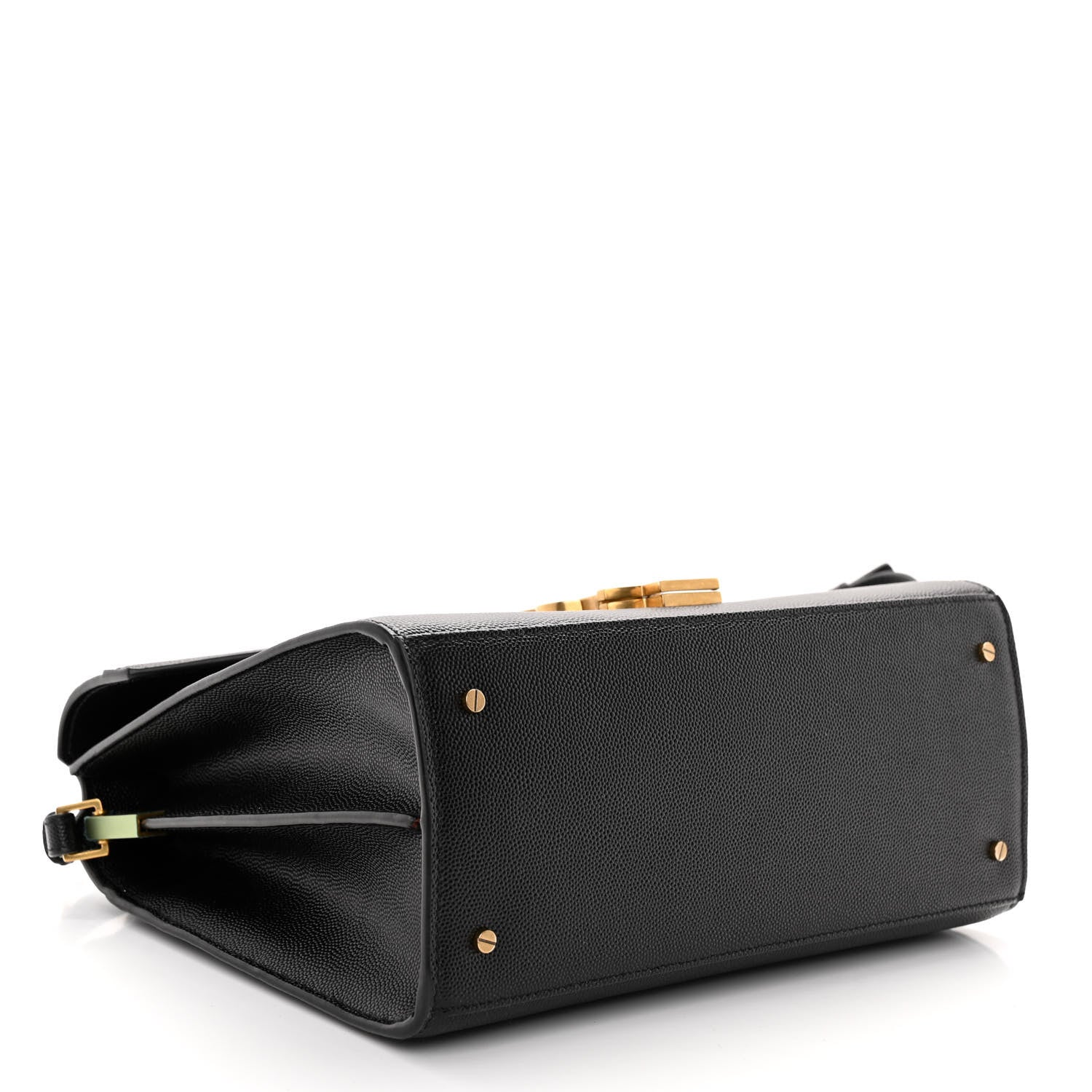 Saint Laurent Grain de Poudre Medium Classic Monogram Cassandra Top Handle Black Rouge Legion 4 of 9