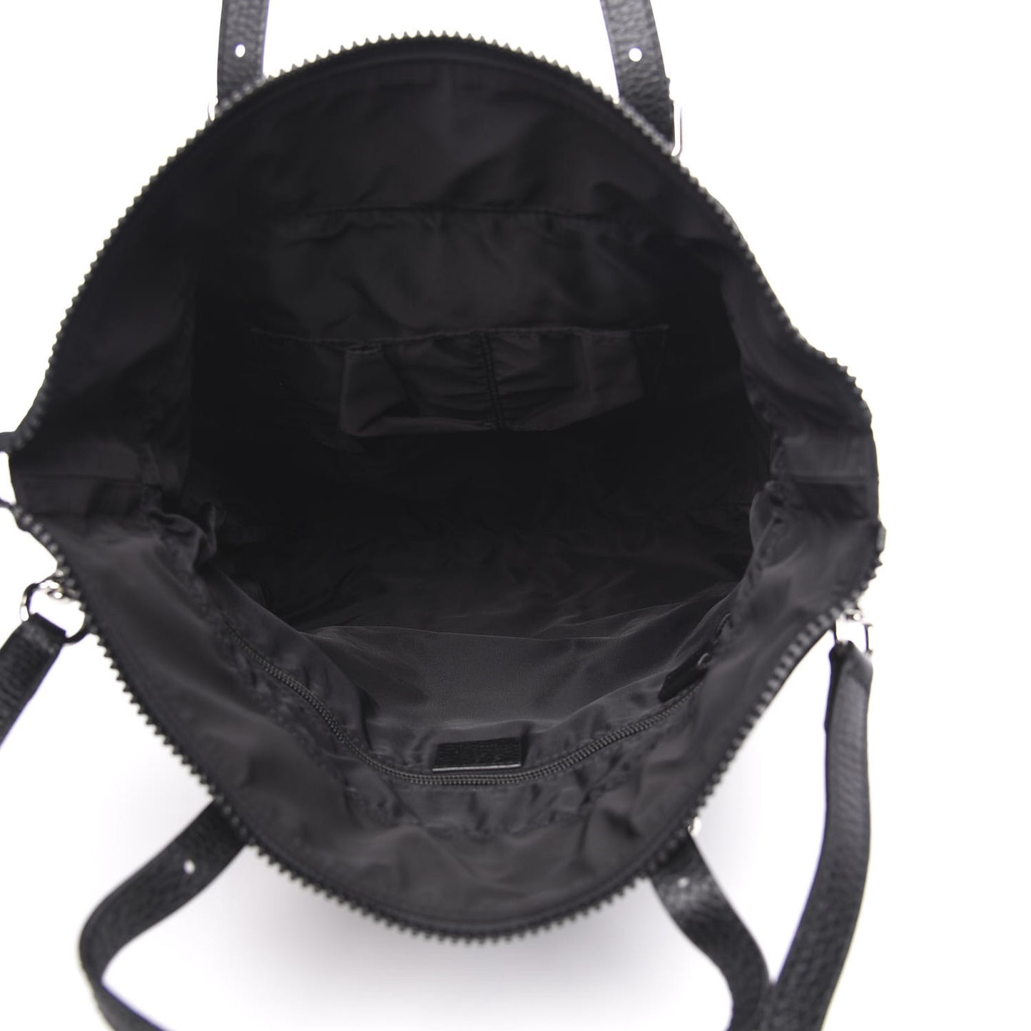 Nylon Monogram Medium Vertical Tote Black