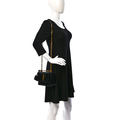 Saint Laurent Patent Small Monogram Sunset Black 2 of 9