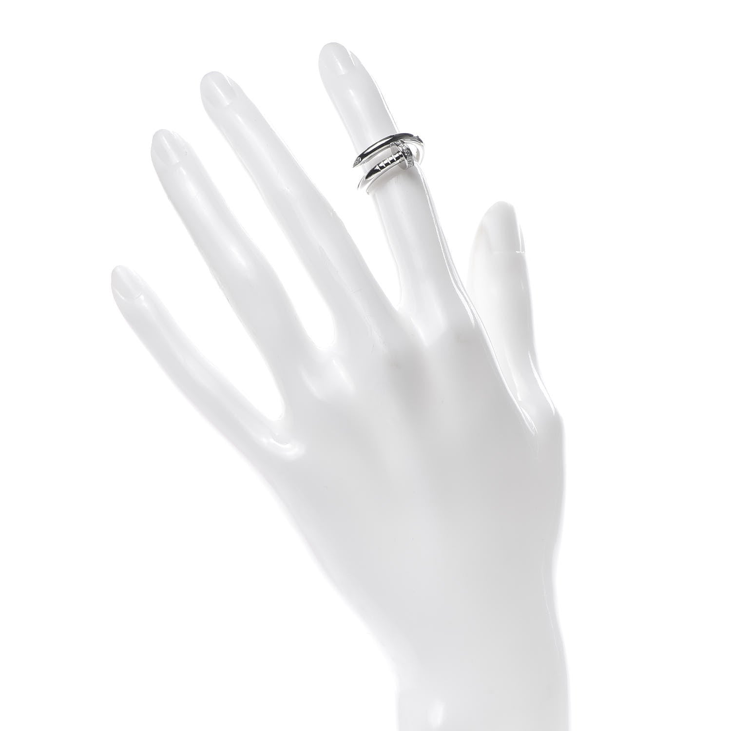 Cartier 18K White Gold Diamond Juste Un Clou Ring 48 4.5 2 of 6