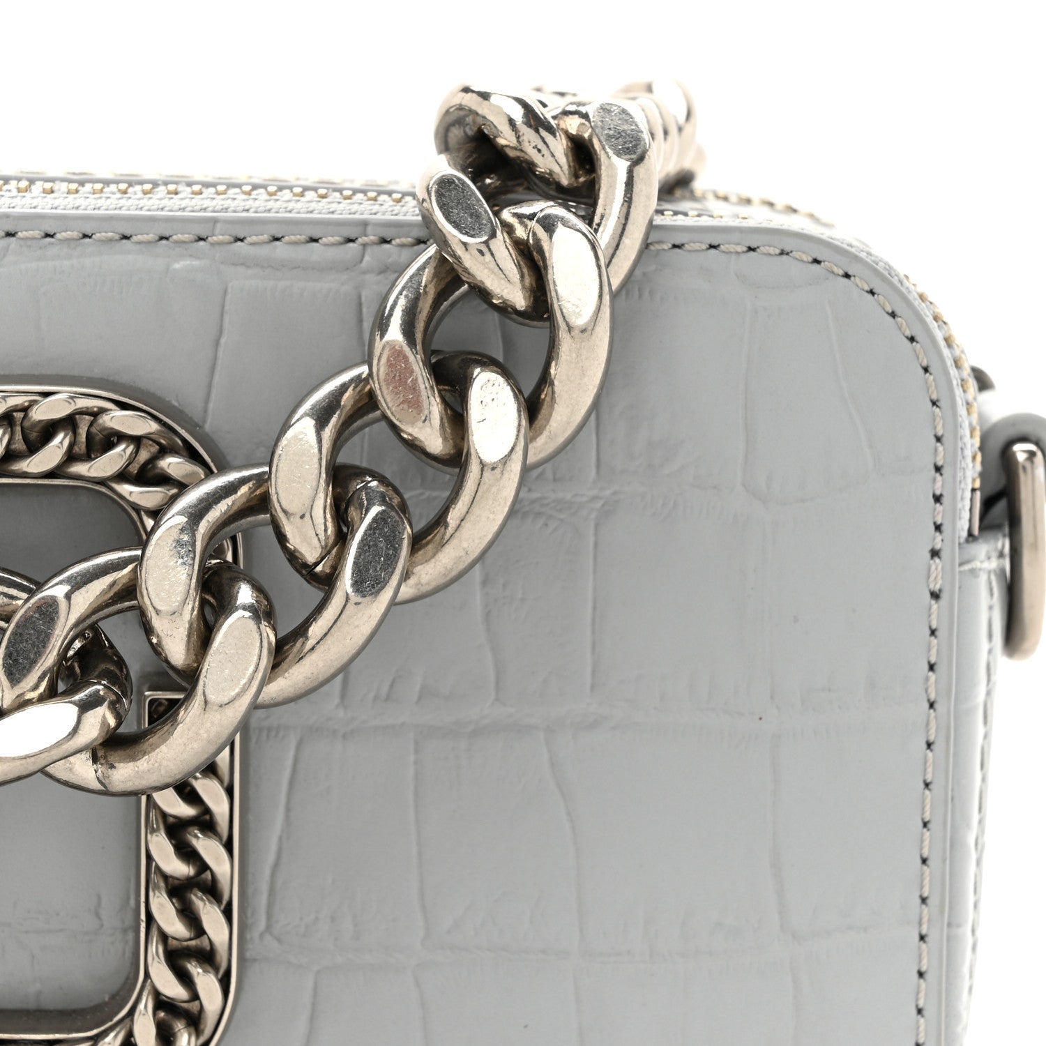 Marc Jacobs Calfskin Croc Embossed Snapshot Camera Bag Quarry 8 of 12