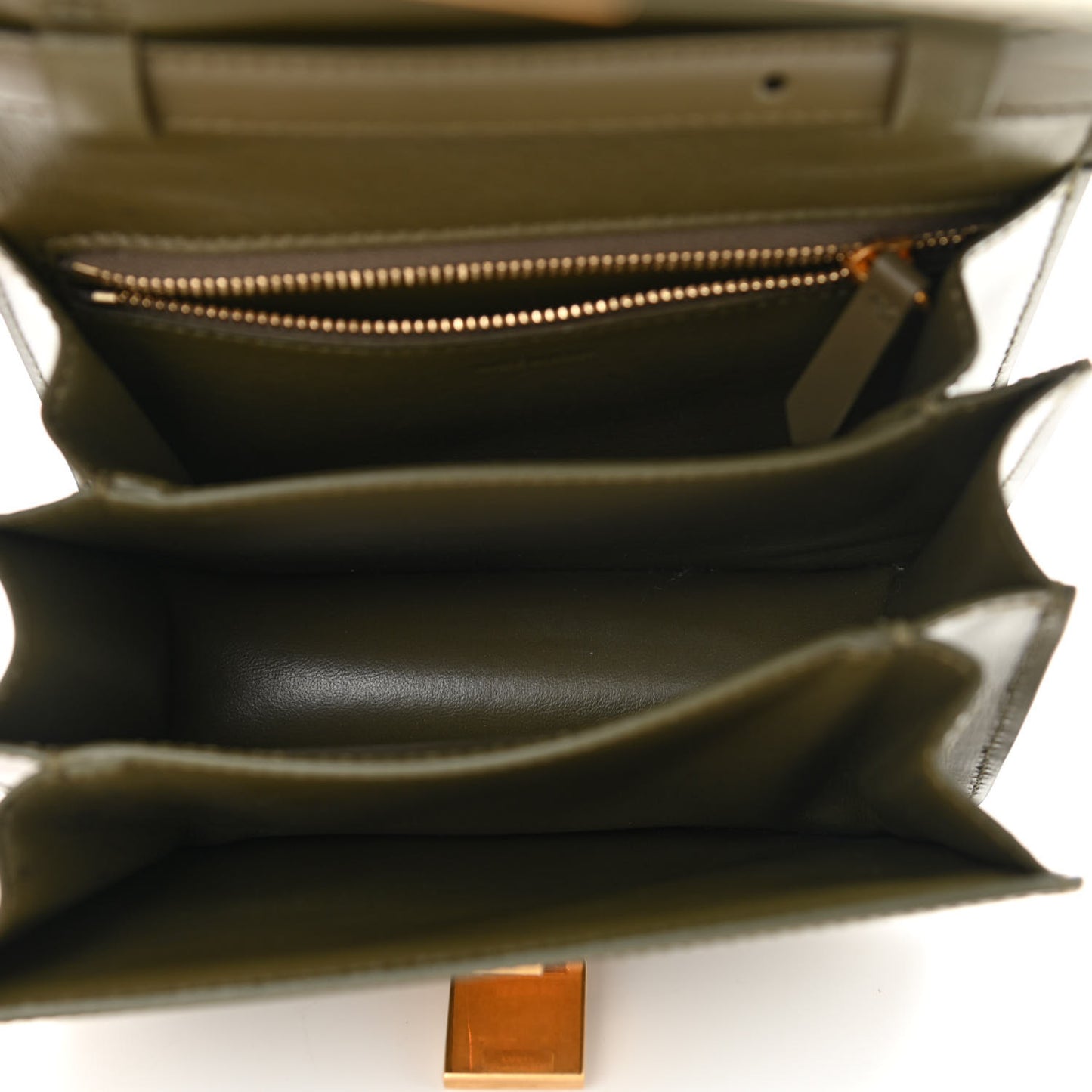 Box Calfskin Small Classic Box Flap Bag Army Green