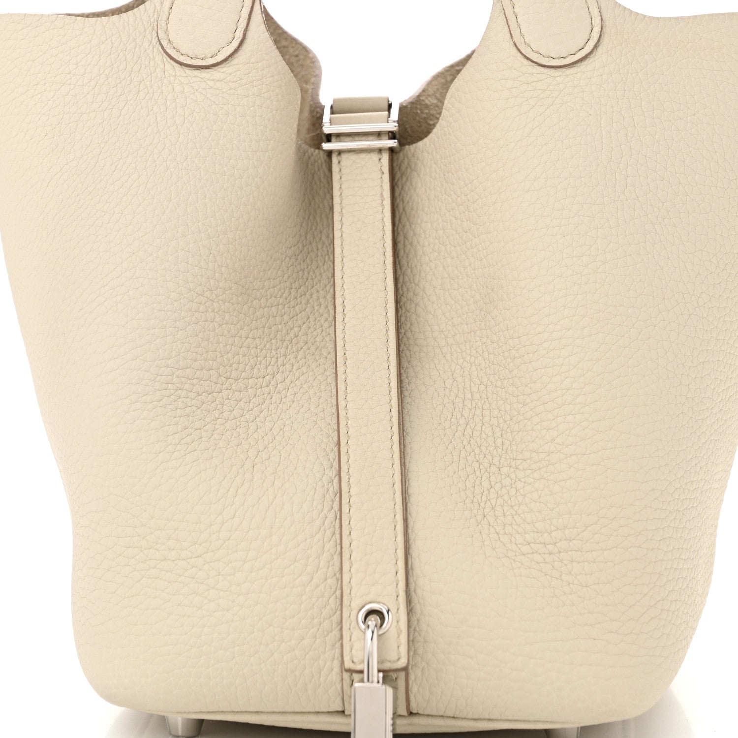 Hermes Taurillon Clemence Picotin Lock 18 PM Beton 8 of 11