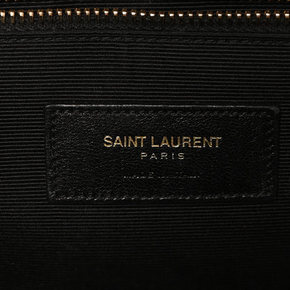 Saint Laurent Grain De Poudre Matelasse Chevron Large Monogram Satchel Pale Pink 6 of 10