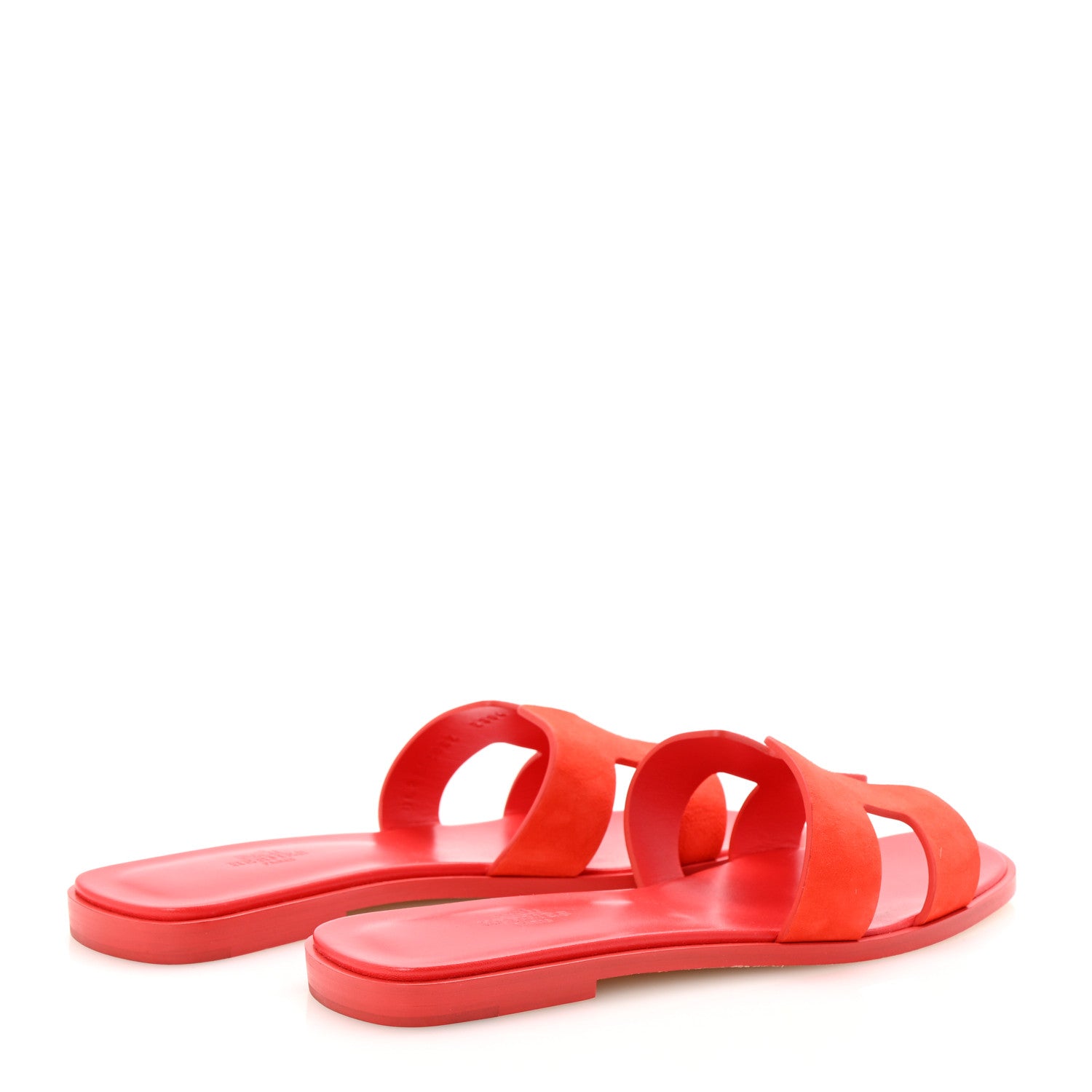Hermes Suede Goatskin Oran Sandals 39 Rouge Grenadine 5 of 10