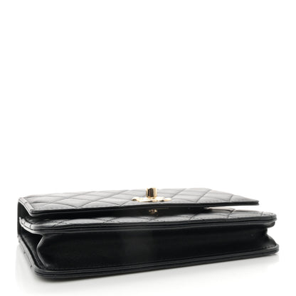 Chanel Lambskin Quilted Trendy CC Wallet On Chain WOC Black 4 of 11