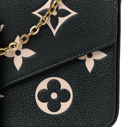Louis Vuitton Empreinte Monogram Giant Felicie Pochette Black Beige 11 of 14