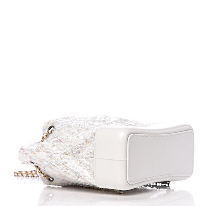 Chanel Tweed PVC Quilted Gabrielle Backpack White 4 of 11