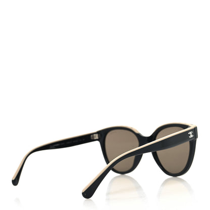 Chanel Acetate CC Butterfly Sunglasses 5414-A Black Beige 4 of 8