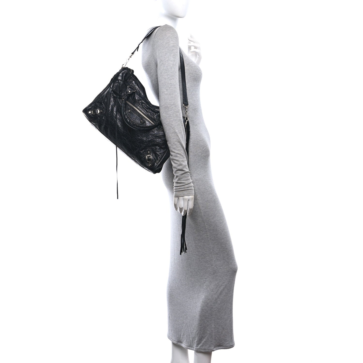 Balenciaga Agneau Classic Silver Hardware City Black 2 of 10